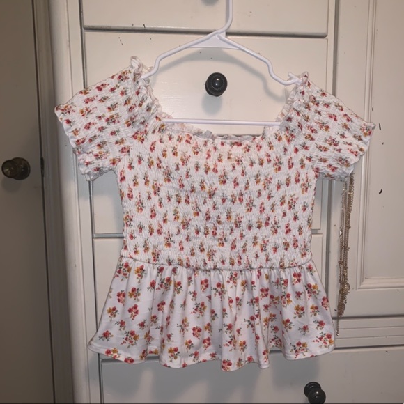 Pink Lily- Pick Your Love Cream Smocked Blouse - Picture 2 of 9